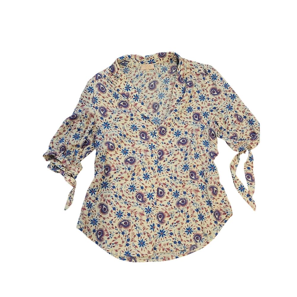 GOA pams collection floral button blouse cottage garden medium T2 puff sleeve